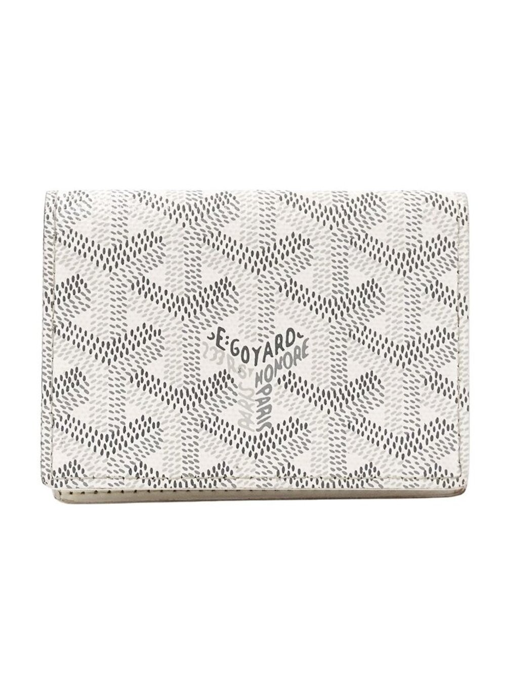 Goyard Card Case Malesherbes White Business Holder